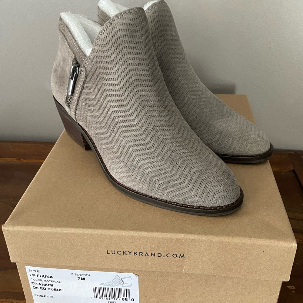 New Lucky Brand 7M LP-FHUNA color Titanium suede